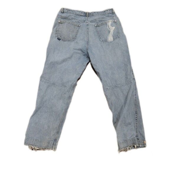 Vintage Grunge Y2k Enyce Mens 40x32 Denim Wide Leg Jeans - Picture 1 of 7